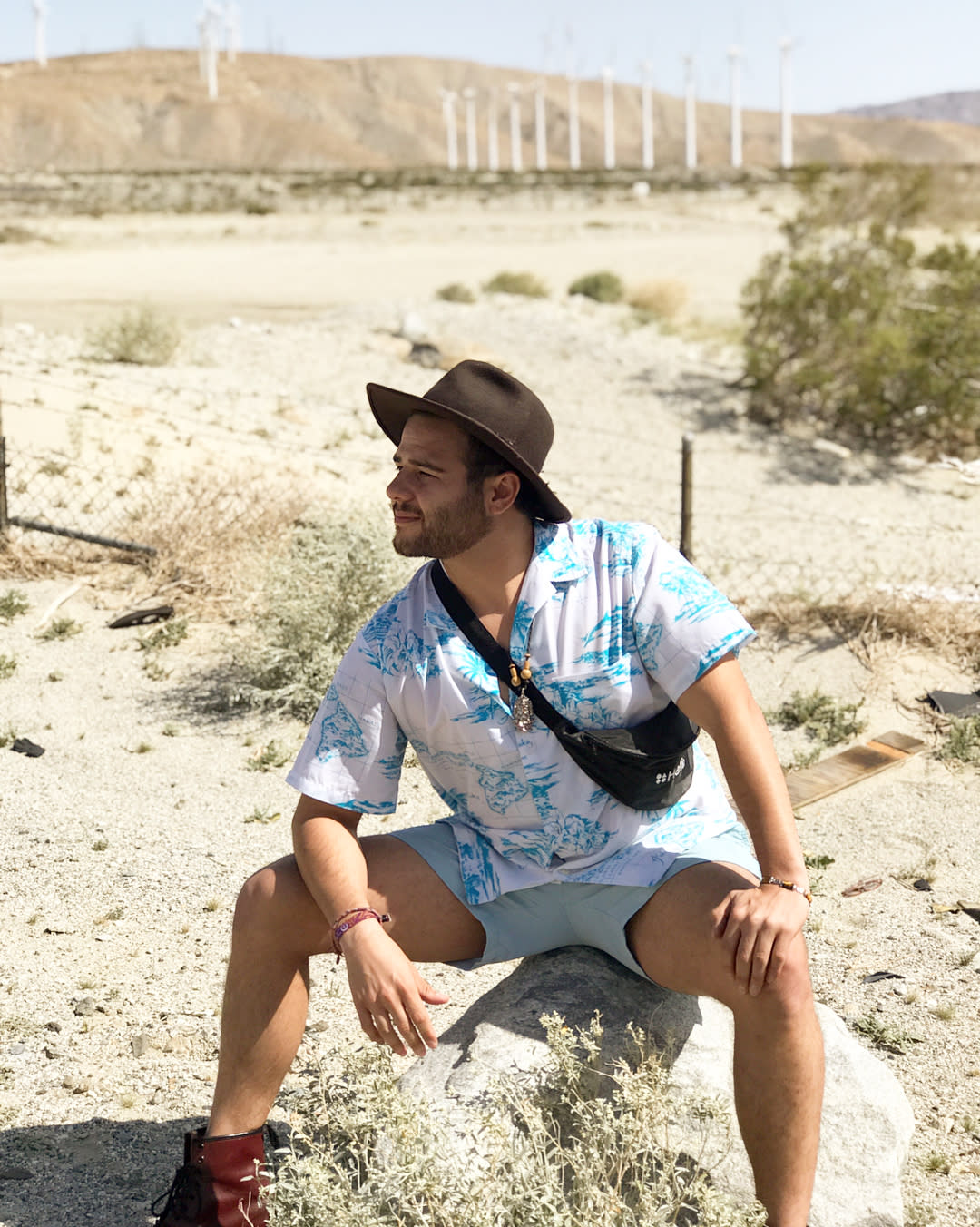 Boho Top and Shorts Coachella Outfits Men -phill_osophy88