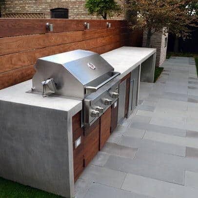 concrete built-in grill