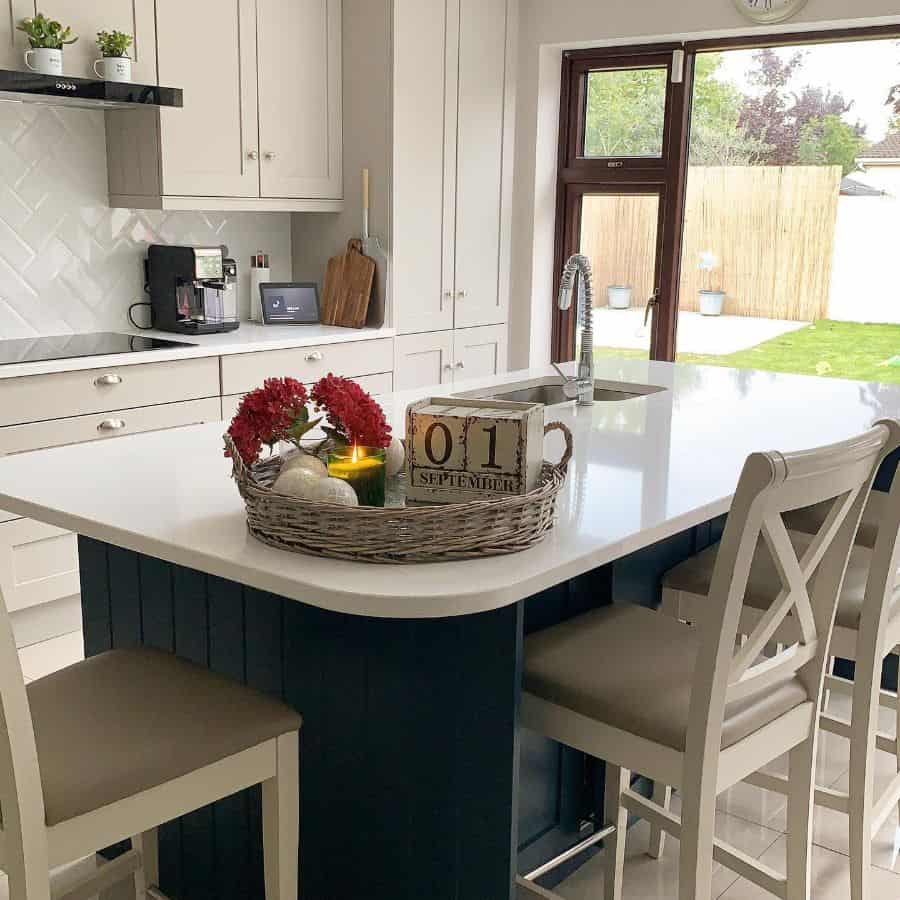 modern kitchen with large island 