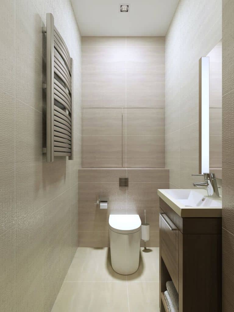 contemporary small powder room