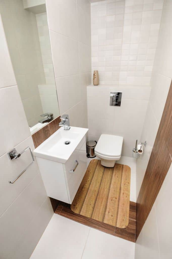 contemporary small powder room 