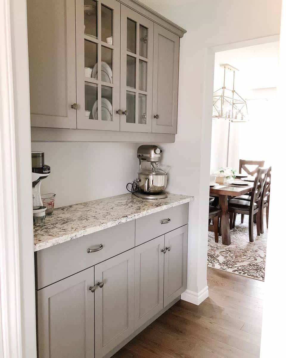 marble countertop butler's pantry 