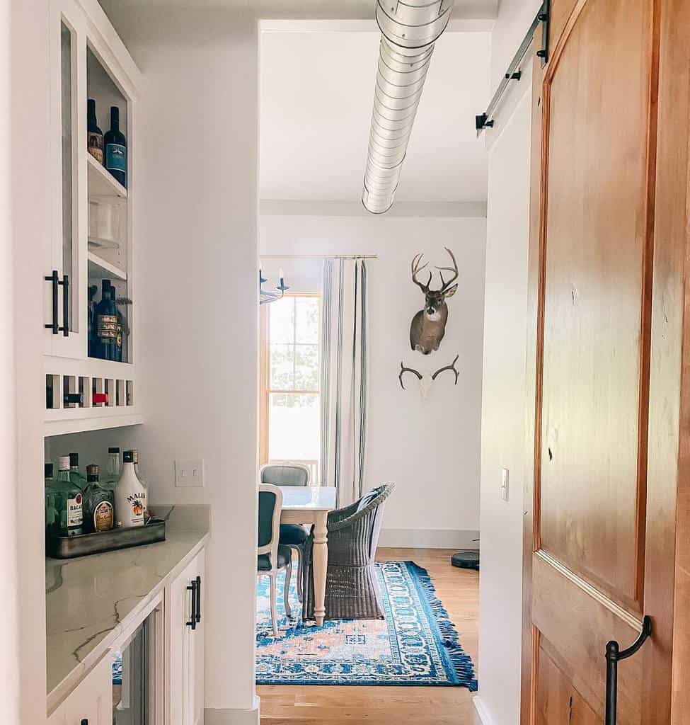 modern dining room butler's pantry wet bar