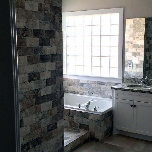 glass block shower window 