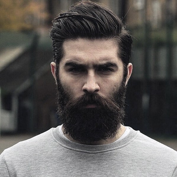 Grey Sweater With Awesome Brown Beard Style For Men