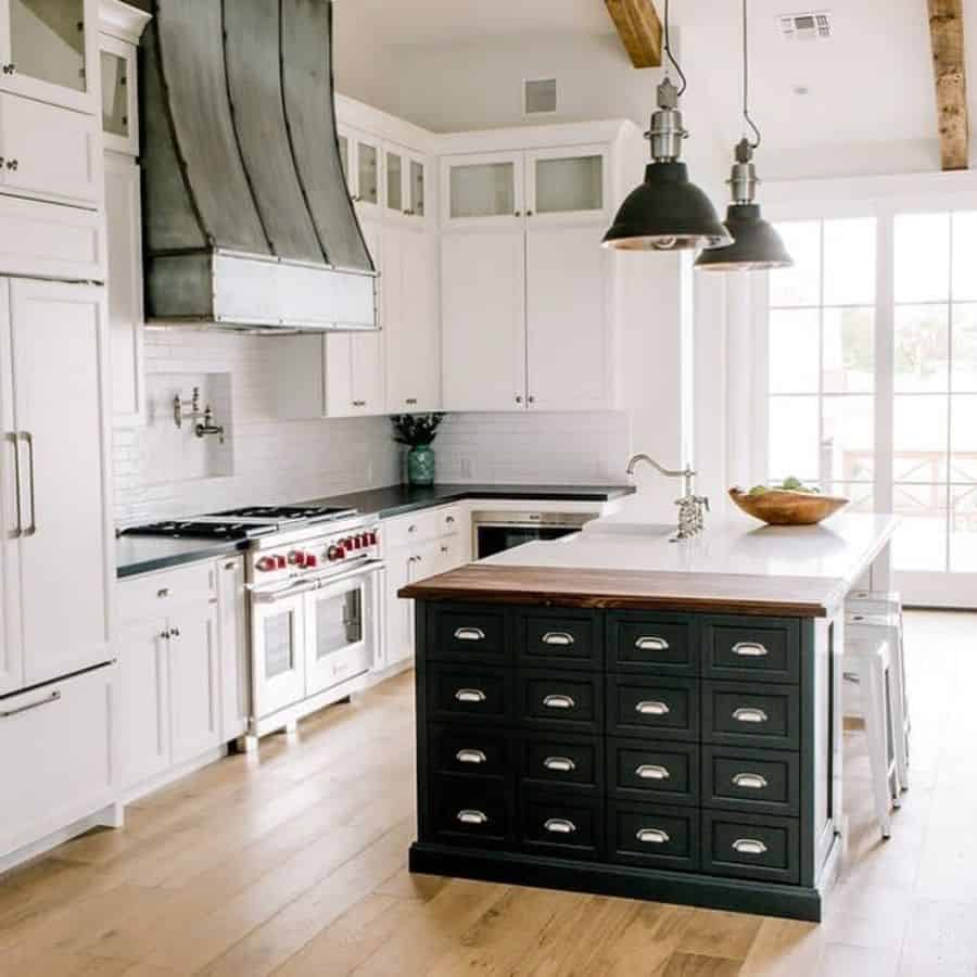 industrial style modern farmhouse kitchen