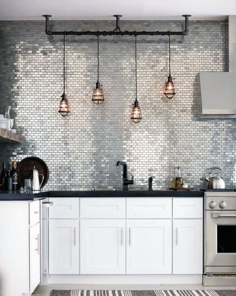 Interior Design Ideas For Kitchen Metal Backsplash Stainless Steel