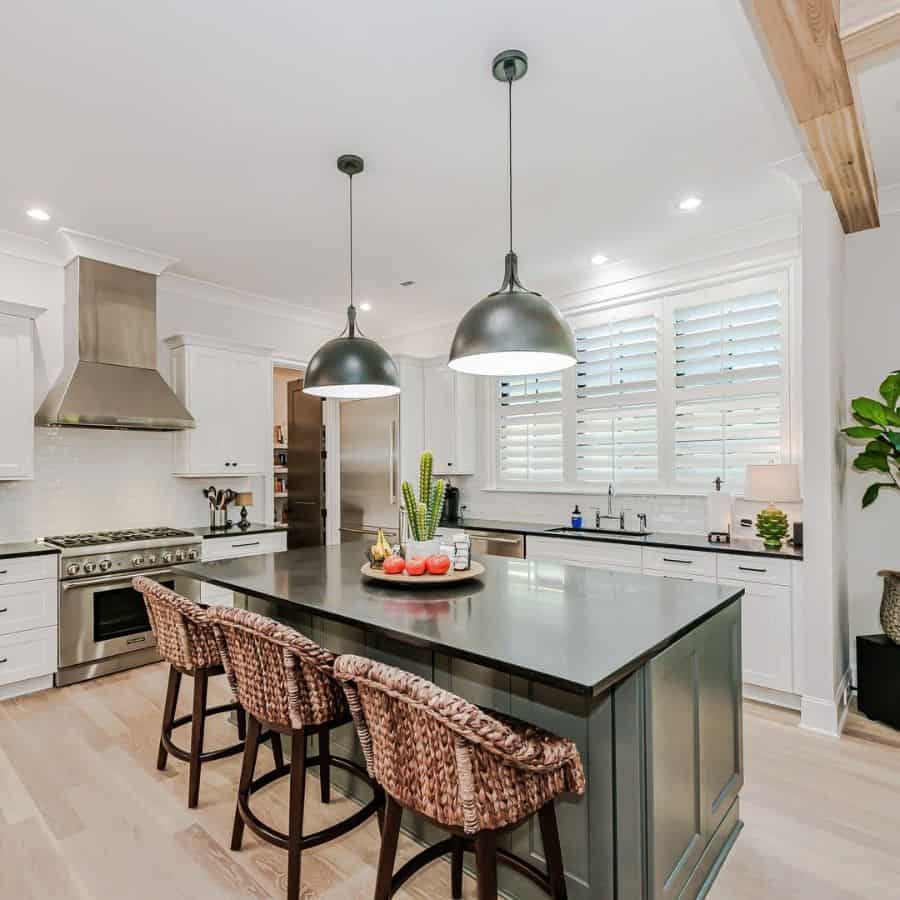 luxury small gray kitchen island 