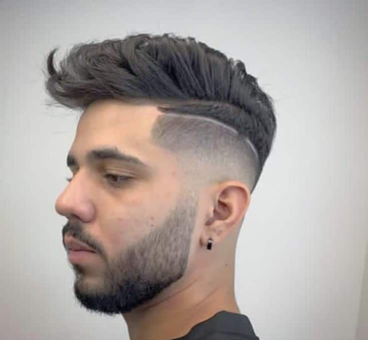 Messy Undercut With Beard lopes_barber2019