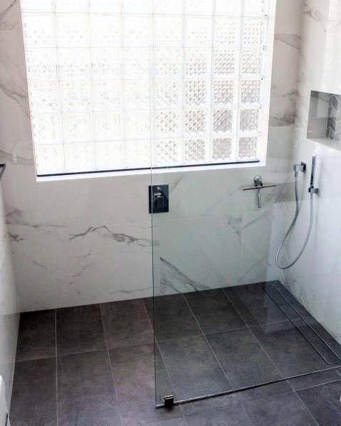 glass block shower window 