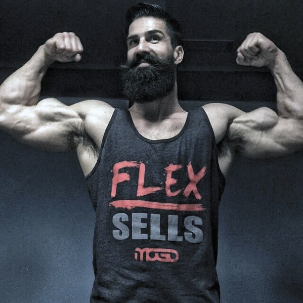 Muscular Man With Awesome Beard Style