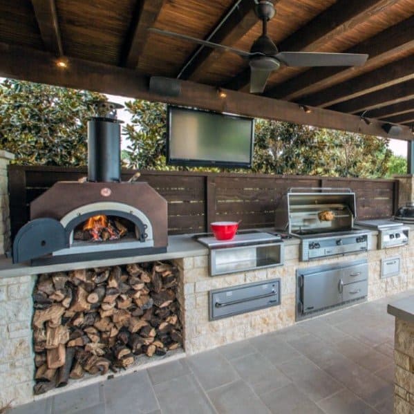 Outdoor Kitchen Unique Built In Grill Designs