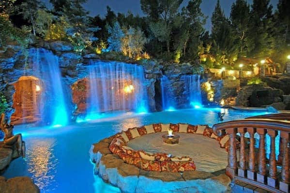 pool cave waterfall