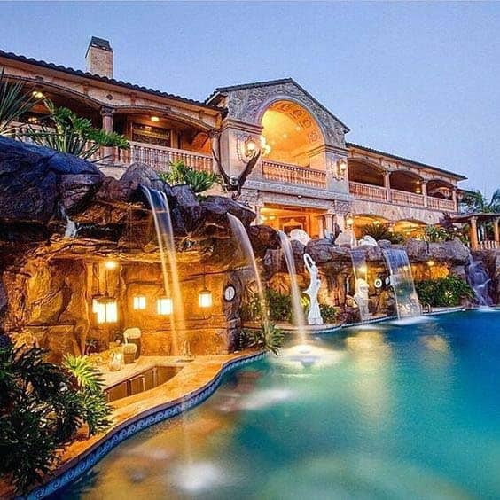 pool cave waterfall