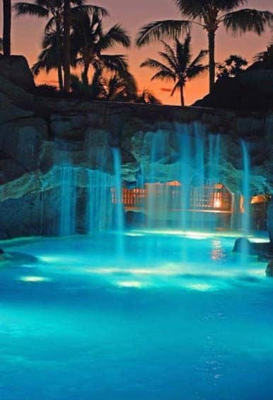 pool cave waterfall