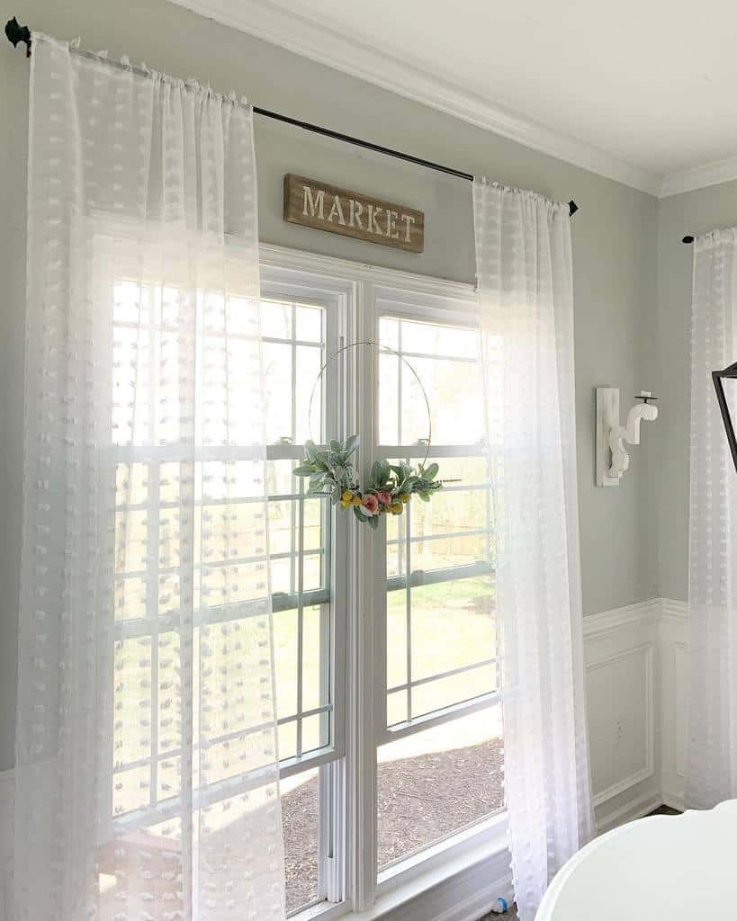 sheer white curtains living room