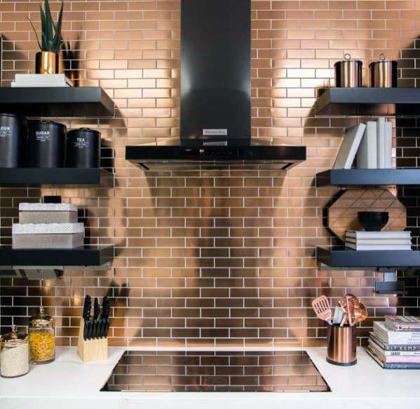 Sleek Metal Backsplash Ideas