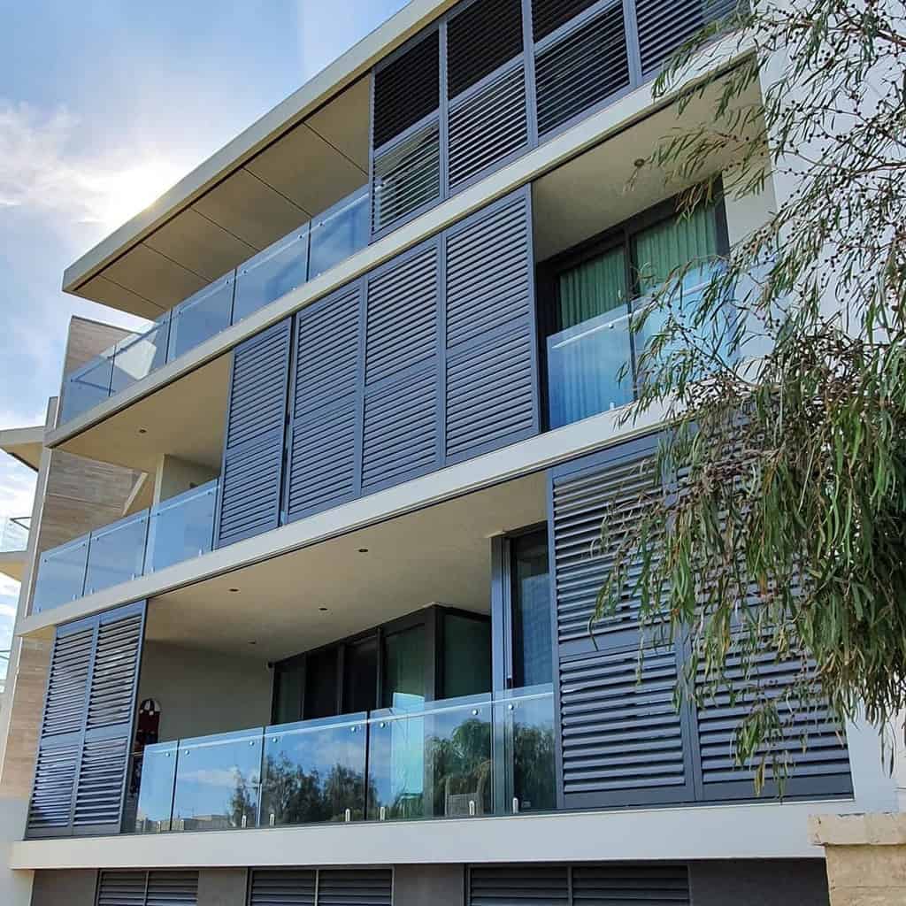 outside slide rolling window panels apartment building 