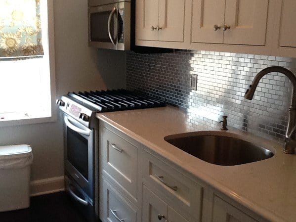 Stunning Kitchen Metal Backsplash Designs