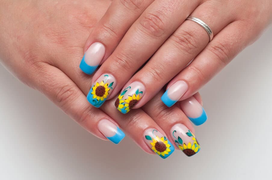 33 Sunflower Nail Designs