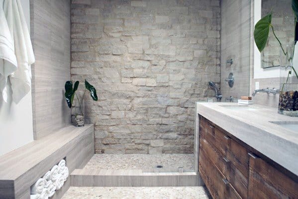 Ultra Long Shower Bench Interior Ideas