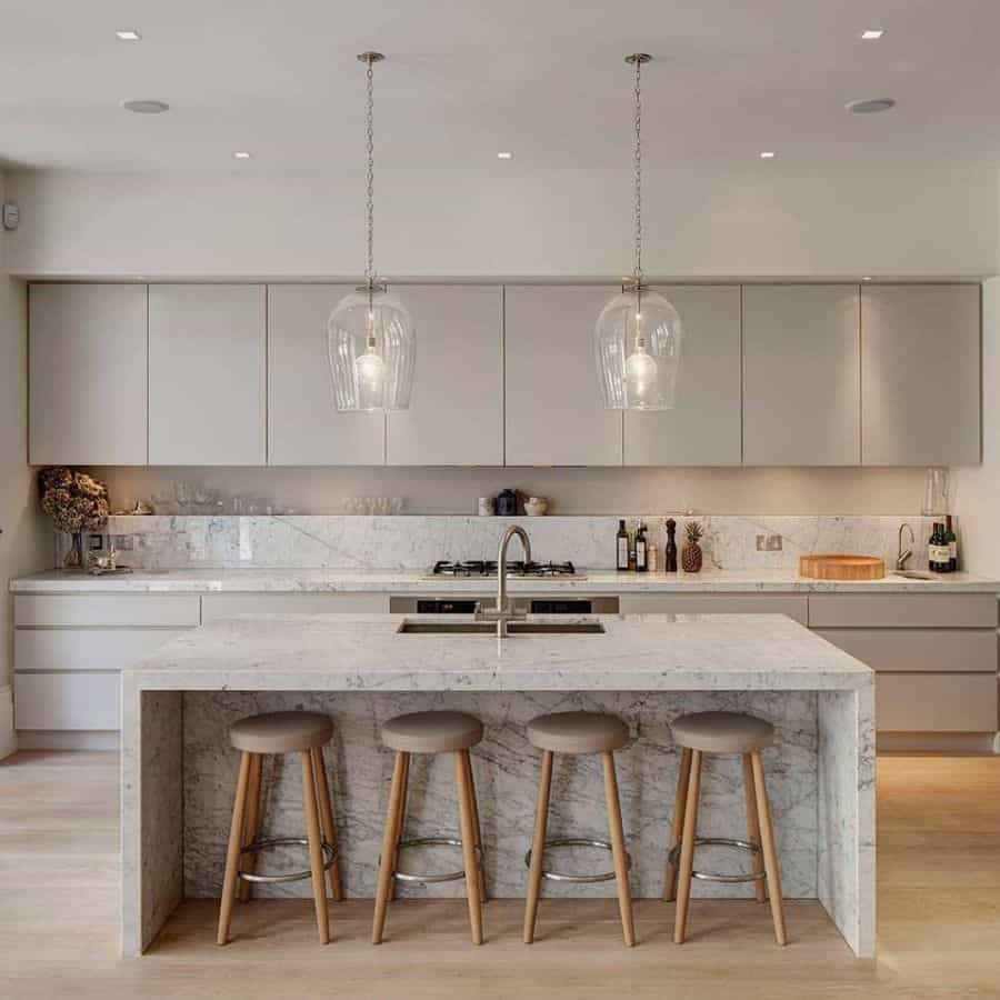 sink in modern kitchen island 