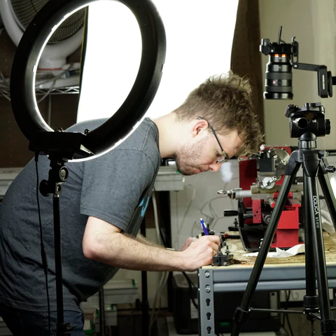 Patrick Adair working on a ring